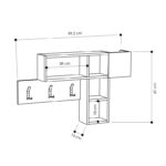 Έπιπλο εισόδου Gim δρυς ανθρακί μελαμίνη 99 5x15x61εκ ed1644 - Image 2