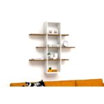 Ράφι τοίχου Ardo καρυδί άσπρη μελαμίνη 96x19 6x101cm ed1648