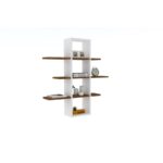 Ράφι τοίχου Ardo καρυδί άσπρη μελαμίνη 96x19 6x101cm ed1648 - Image 4