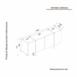 Σετ σαλονιού Verona μαύρο χρυσό 180x32 3x45cm μελαμίνη ed16510 - Image 2