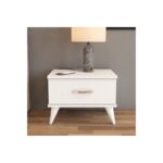 Κομοδίνο Auburn λευκή μελαμίνη 52x44 5x39 1cm ed16512