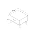 Κομοδίνο Auburn λευκή μελαμίνη 52x44 5x39 1cm ed16512 - Image 2