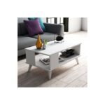 Τραπέζι σαλονιού Giro άσπρο μελαμίνη 90x52x40εκ ed16516 - Image 3