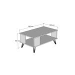 Τραπέζι σαλονιού Giro άσπρο μελαμίνη 90x52x40εκ ed16516 - Image 2