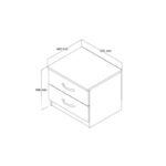 Κομοδίνο Auburn atlantic pine μελαμίνη 52x44 5x44 6cm ed16520 - Image 2