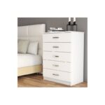 Συρταριέρα Auburn άσπρη μελαμίνη 72x44 5x98 3cm ed16532 - Image 4