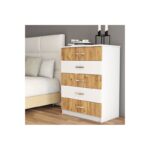 Συρταριέρα Auburn atlantic pine άσπρη μελαμίνη 72x44 5x98 3cm ed16534 - Image 4