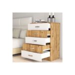 Συρταριέρα Auburn atlantic pine άσπρη μελαμίνη 72x44 5x98 3cm ed16535 - Image 3