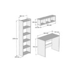 Set γραφείου Giusto μελαμίνη 90x44 5x74cm λευκό ed16536 - Image 2