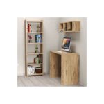 Set γραφείου Giusto μελαμίνη 90x44 5x74cm Atlantic Pine ed16537 - Image 3