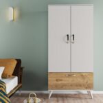 Ντουλάπα Gread atlantic pine άσπρο μελαμίνη 80x47x167 6εκ ed16545