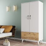 Ντουλάπα Gread atlantic pine άσπρο μελαμίνη 80x47x167 6εκ ed16545 - Image 5