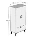 Ντουλάπα Gread atlantic pine άσπρο μελαμίνη 80x47x167 6εκ ed16545 - Image 2