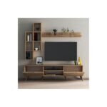 Έπιπλο τηλεόρασης Prato 180x35x48cm μελαμίνη Atlantic Pine ed16547 - Image 3