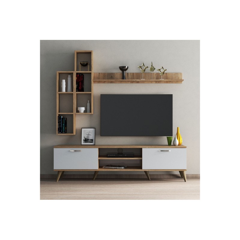 16548_0-800x800 Έπιπλο τηλεόρασης Prato 180x35x48cm μελαμίνη άσπρη Atlantic Pine ed16548 - Image 1