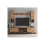 Έπιπλο τηλεόρασης Prato 180x35x48cm μελαμίνη Atlantic Pine ed16550