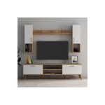 Έπιπλο τηλεόρασης Prato 180x35x48cm μελαμίνη άσπρη Atlantic Pine ed16551