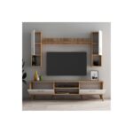 Έπιπλο τηλεόρασης Prato 180x35x48cm μελαμίνη άσπρη Atlantic Pine ed16551 - Image 3