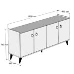 Μπουφέ Invece 180x44 5x79 3cm μελαμίνη ed16552 - Image 2