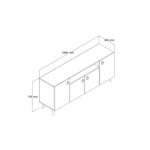 Μπουφέ Invece 180x44 5x79 3cm μελαμίνη ed16557 - Image 2