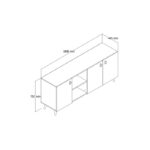 Μπουφέ Invece 180x44 5x79 3cm μελαμίνη ed16558 - Image 2