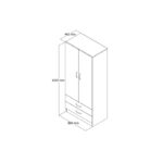 Ντουλάπα Gread atlantic pine μελαμίνη 80x46 5x181 8εκ ed16562 - Image 2