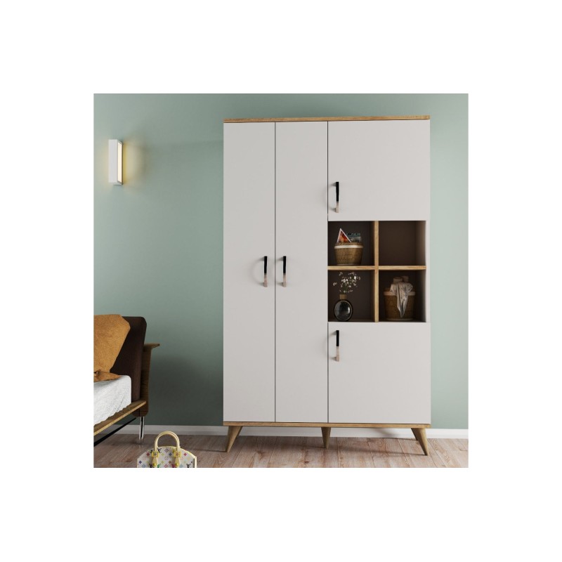 16563_0-800x800 Ντουλάπα Gread άσπρο atlantic pine μελαμίνη 106x47x174εκ ed16563 - Image 1