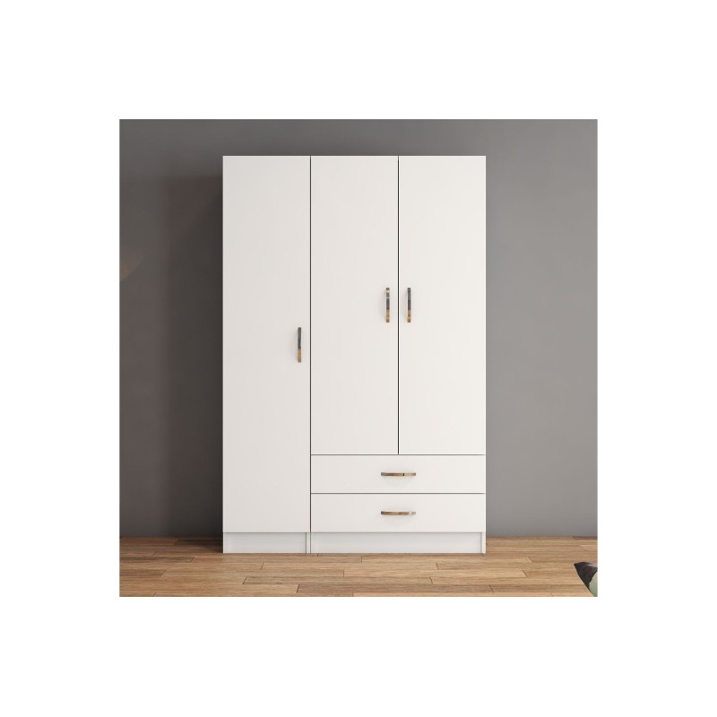 16566_0-800x800 Ντουλάπα Gread άσπρο μελαμίνη 120x46 5x181 8εκ ed16566 - Image 1