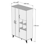 Ντουλάπι Gread atlantic pine μελαμίνη 106x47x174εκ ed16568 - Image 2