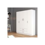 Ντουλάπα Gread άσπρο μελαμίνη 160x46 5x181 8εκ ed16570 - Image 4