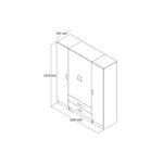 Ντουλάπα Gread άσπρο μελαμίνη 160x46 5x181 8εκ ed16570 - Image 2