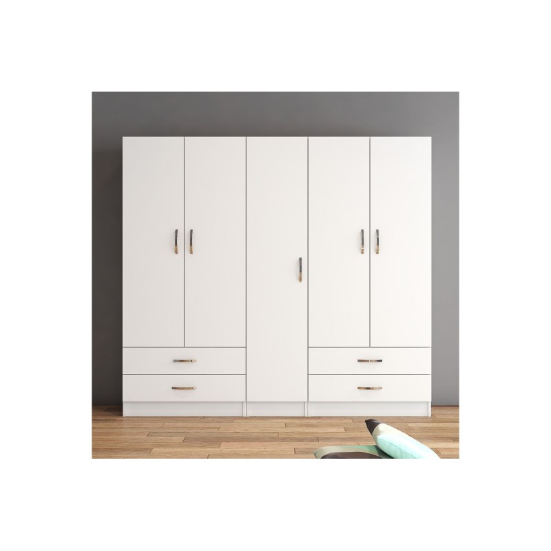 16571_0-800x800 Ντουλάπα Gread άσπρο μελαμίνη 200x46 5x181 8εκ ed16571 - Image 1