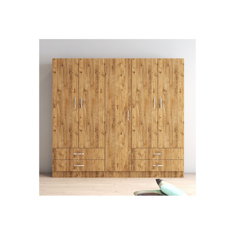 16572_0-800x800 Ντουλάπα Gread atlantic pine μελαμίνη 200x46 5x181 8εκ ed16572 - Image 1