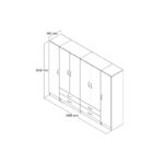 Ντουλάπα Gread atlantic pine μελαμίνη 240x46 5x181 8εκ ed16574 - Image 2