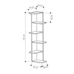 Βιβλιοθήκη Saso άσπρο μελαμίνη 37x24x141εκ ed1658 - Image 2