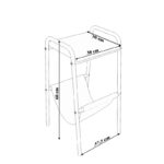 Βοηθητικό τραπέζι Gazy Square 32x60x40cm ed16593 - Image 2