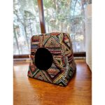 Κρεβάτι για κατοικίδια Mei πολύχρωμο ύφασμα 42x42x42εκ ed16594