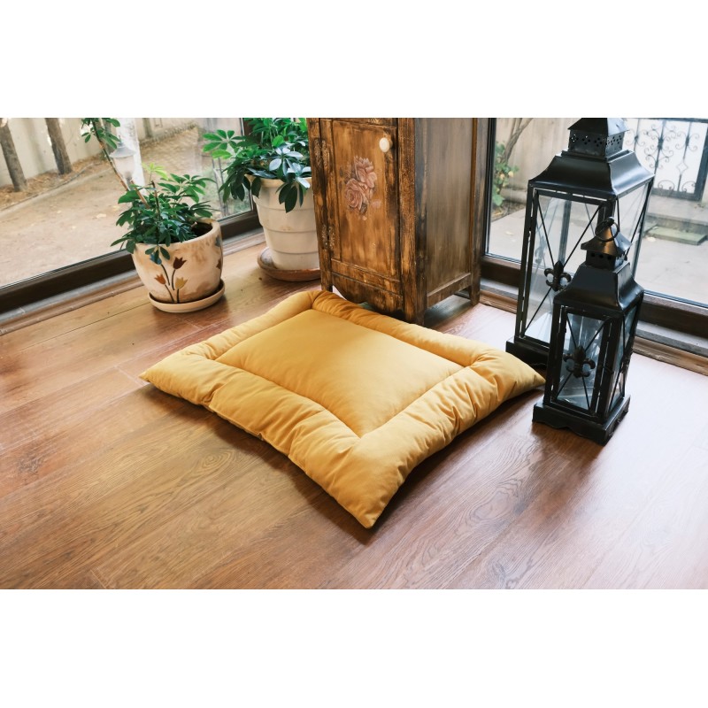 16596_0-800x800 Κρεβάτι για κατοικίδια Yui μουστάρδα ύφασμα 60x80x7εκ ed16596 - Image 1