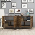 Μπουφέ Elite καρυδί χρώμα 180x45x80cm ed165 - Image 4