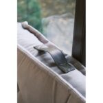 Πολυθρόνα πουφ Omi γκρι ύφασμα 60x62cm ed16605 - Image 3