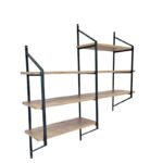 Ραφιέρα Raffy μαύρο atlantic pine μελαμίνη μεταλλικός σκελετός 180x28x120εκ ed16607 - Image 5