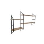 Ραφιέρα Raffy μαύρο atlantic pine μελαμίνη μεταλλικός σκελετός 180x28x120εκ ed16607 - Image 4