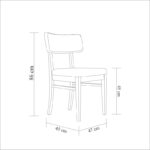 Καρέκλα Madison μελαμίνη oak 47x45x86cm ed16622 - Image 2