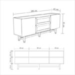 Μπουφέ Madison 200x45x81cm μελαμίνη ed16624 - Image 2