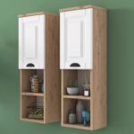 Ραφιέρα Aif καρυδί άσπρο μελαμίνη 29x22x90εκ ed16628