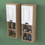 Ραφιέρα Aif καρυδί άσπρο μελαμίνη 29x22x90εκ ed16628 - Image 5