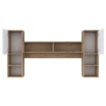 Ραφιέρα Anef καρυδί άσπρο μελαμίνη 178x22x90εκ ed16630 - Image 4