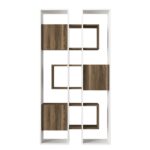 Βιβλιοθήκη Leonda άσπρο καρυδί μελαμίνη 95 9x29 6x183 6εκ ed1663 - Image 3