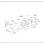 Έπιπλο τηλεόρασης Pare Oak 116 5x25x19 5cm ed16692 - Image 2