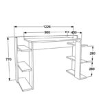 Γραφείο Platano λευκό χρώμα 122 7x45x77cm ed16695 - Image 2